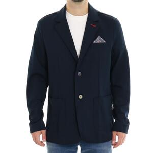 GIACCA MONOPETTO BLU